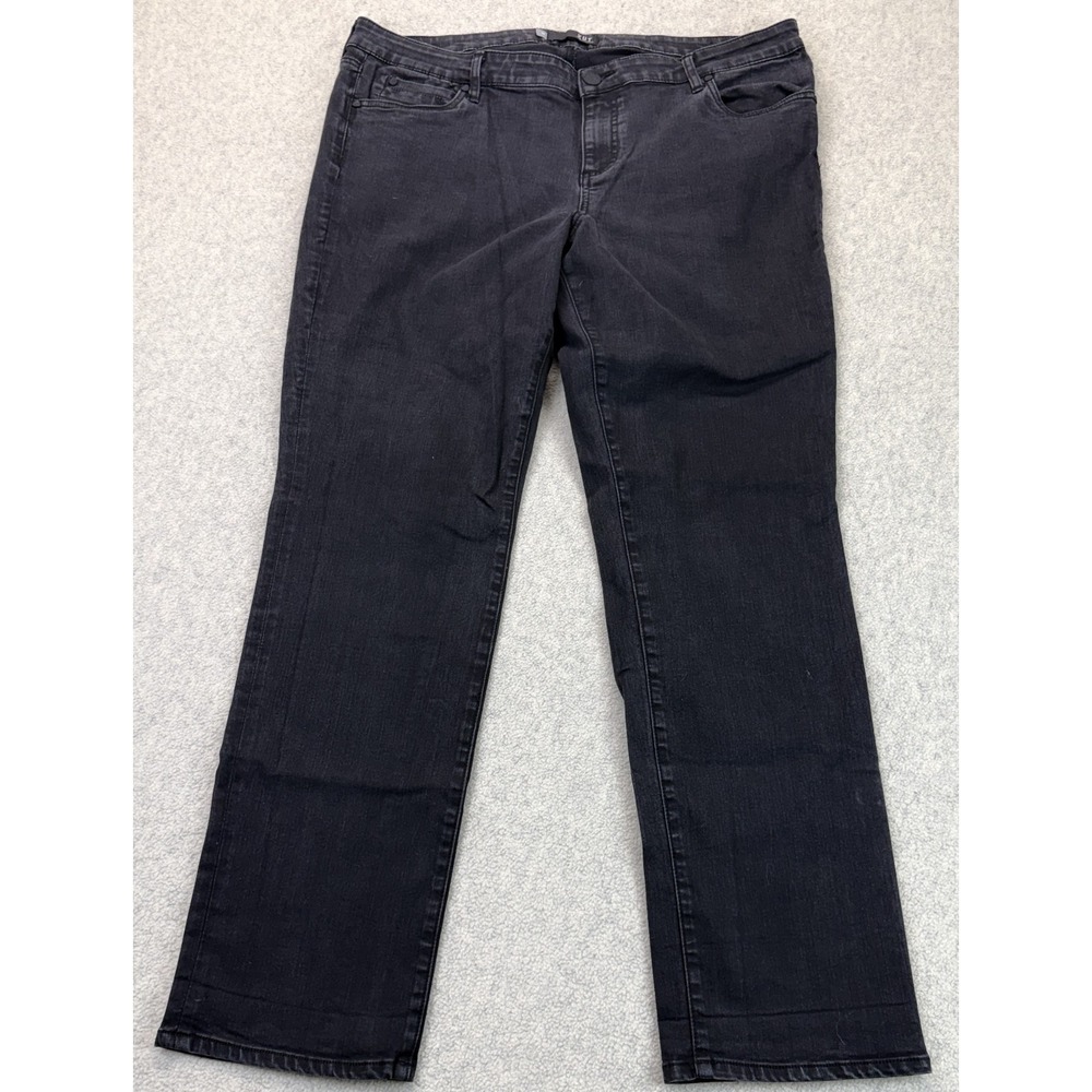 Kut From The Kloth Womens Catherines Boyfriend Jeans Black Denim Regular Fit 18